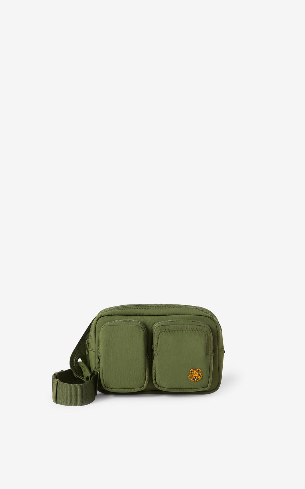 Kenzo Tiger Crest Belt Bag Olive For Mens 8495IKGNP
